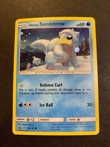 Alolan Sandshrew - 19a/145 Holo Rare Promo