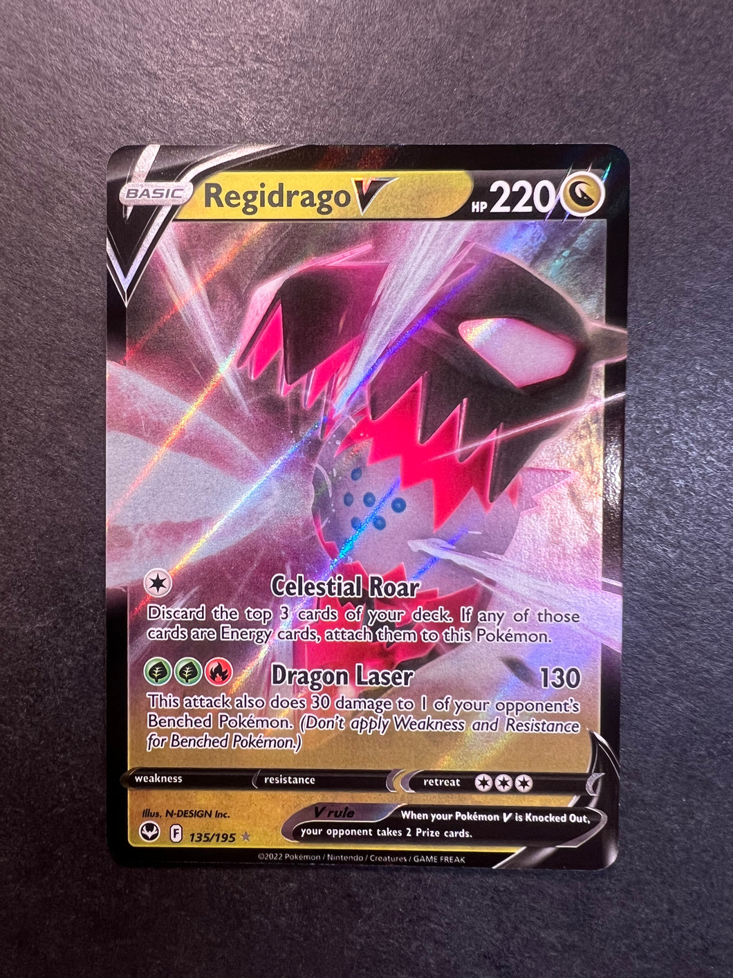 Regidrago V - 135/195 Ultra Rare - Silver Tempest