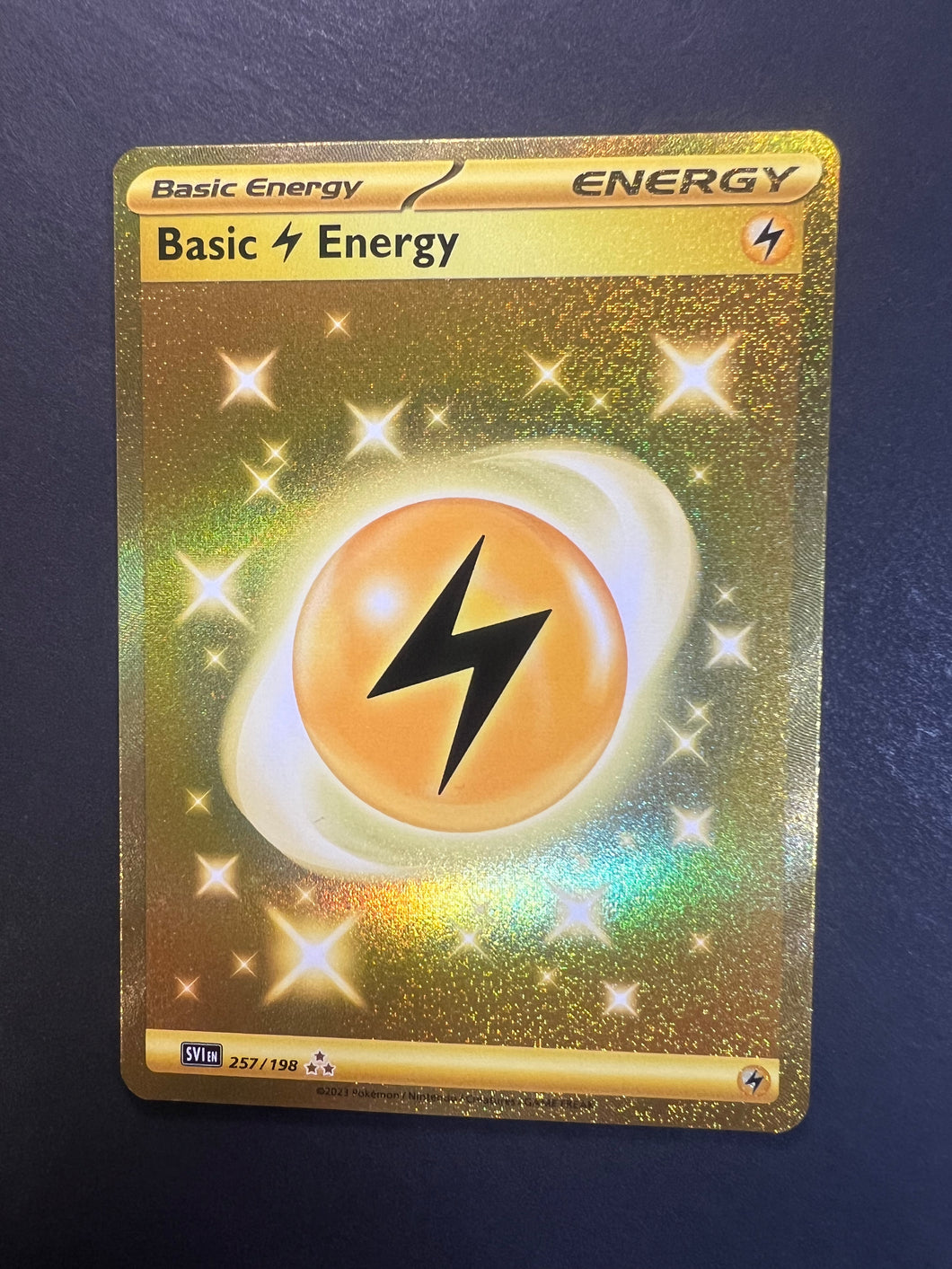Basic Lightning Energy - 257/198 Gold Secret Rare - Scarlet & Violet JAB Games13 Basic Lightning Energy - 257/198 Gold Secret Rare - Scarlet & Violet JAB Games13