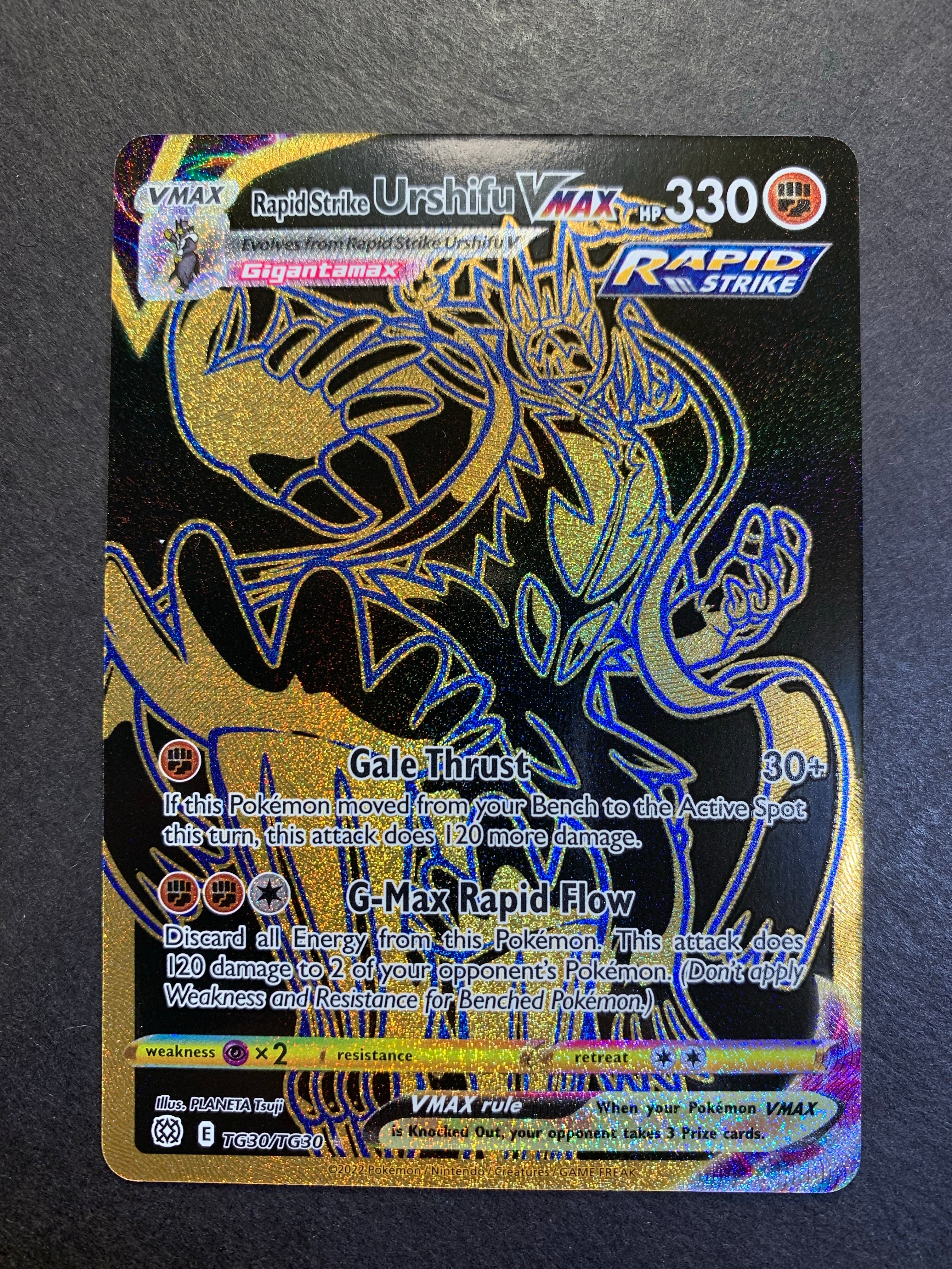 Rapid Strike Urshifu VMax - TG30/TG30 Gold Full Art Ultra Rare