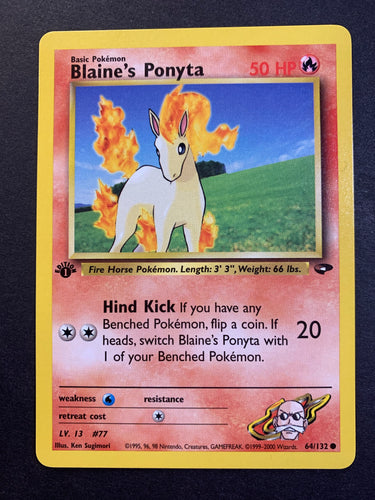 Blaine’s Ponyta 1st Edition - 64/132 Gym Challenge