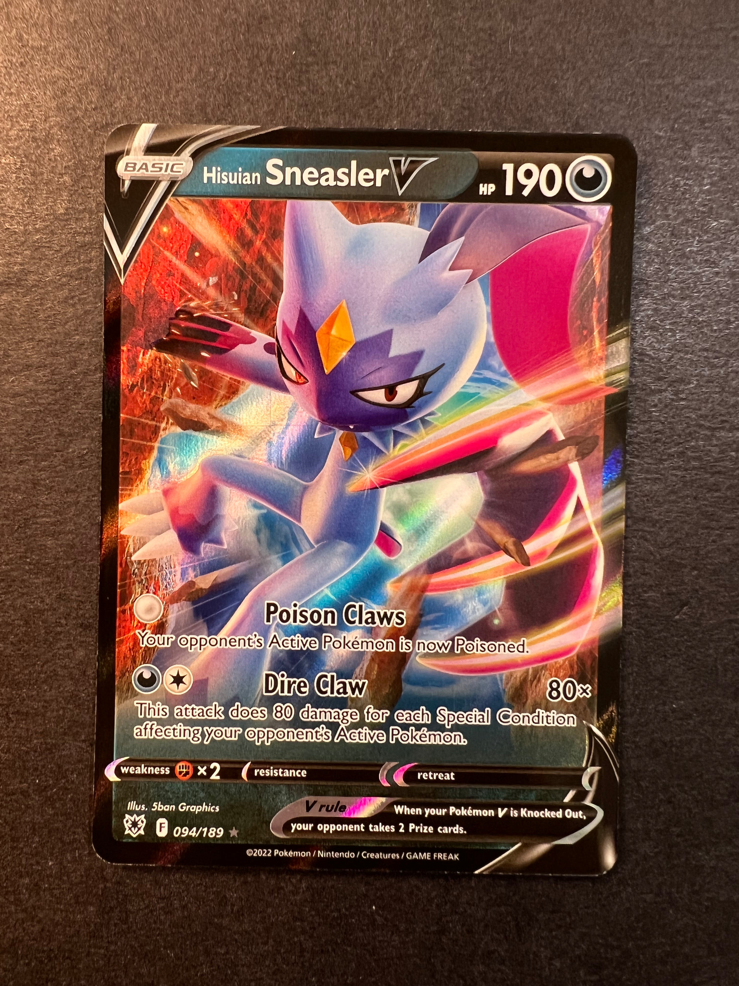 sneasler pokemon card Radiant Hisuian Sneasler ~ Pokemon Lost Origin ~ Full Art Holo 123/196