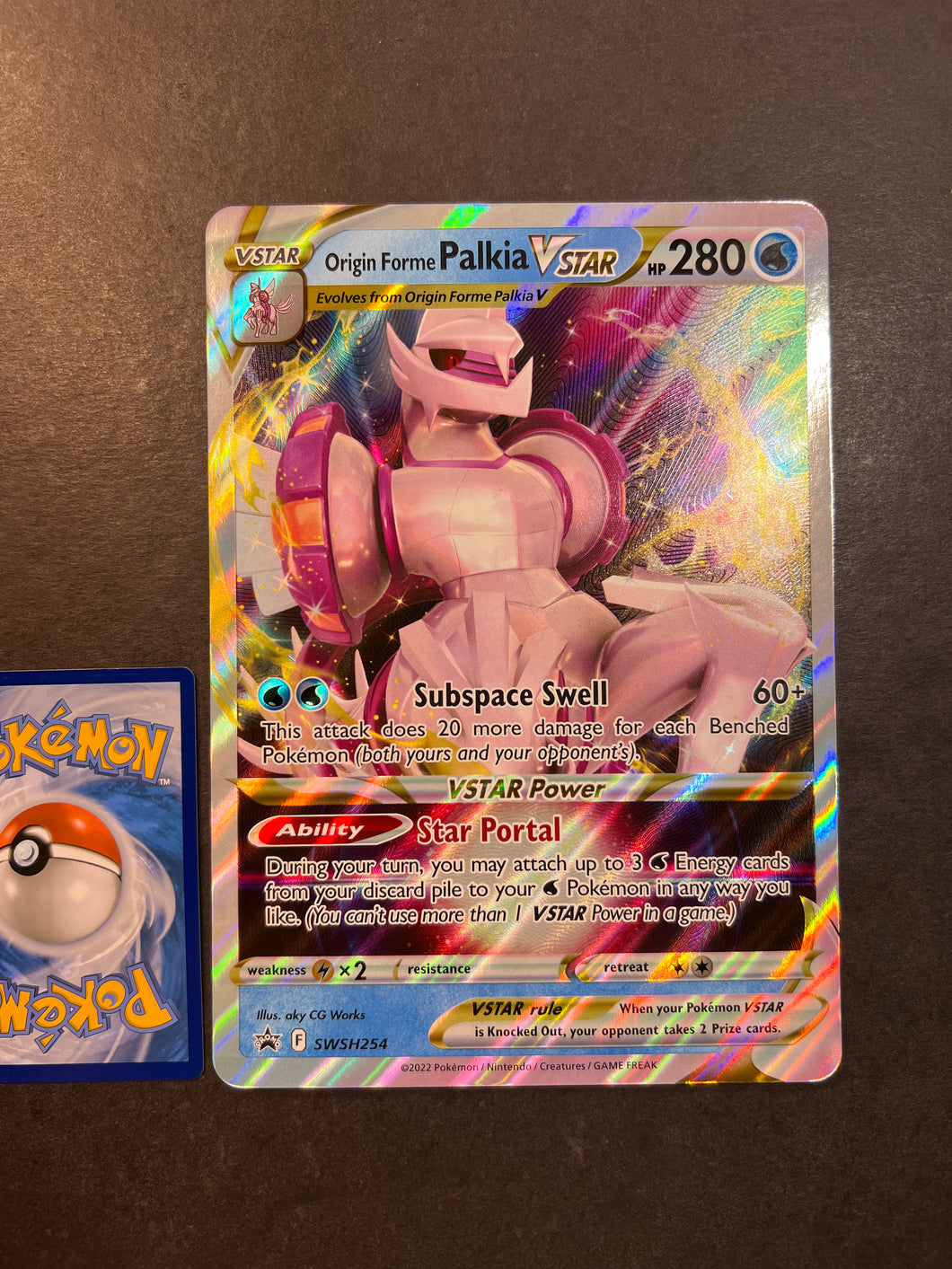 Jumbo Origin Forme Palkia VStar Pokemon Card - SWSH254 Full Art Ultra JAB Games13 Jumbo Origin Forme Palkia VStar Pokemon Card - SWSH254 Full Art Ultra JAB Games13