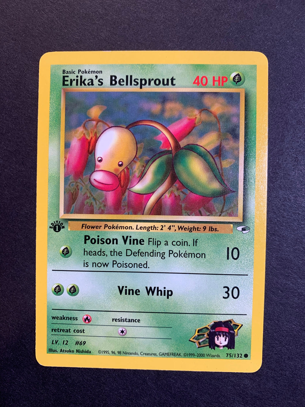 Erika’s Bellsprout 1st Edition - 75/132 Gym Heroes Set