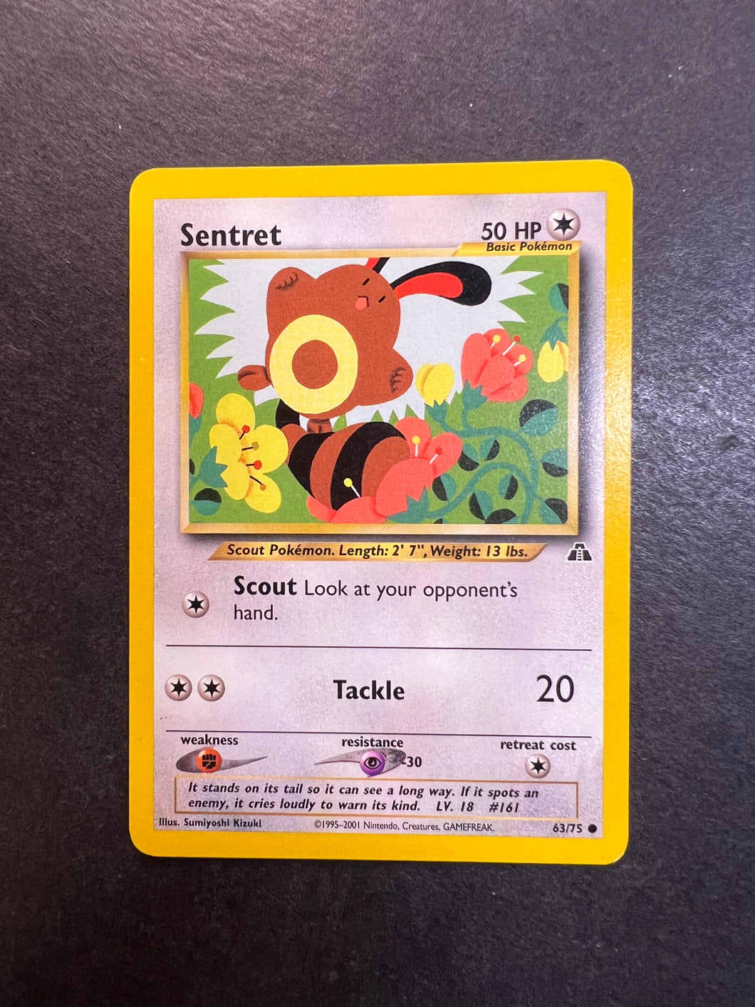 Pokemon Neo Discovery Common Sentret #63 Pokemon Neo Discovery Common Sentret #63