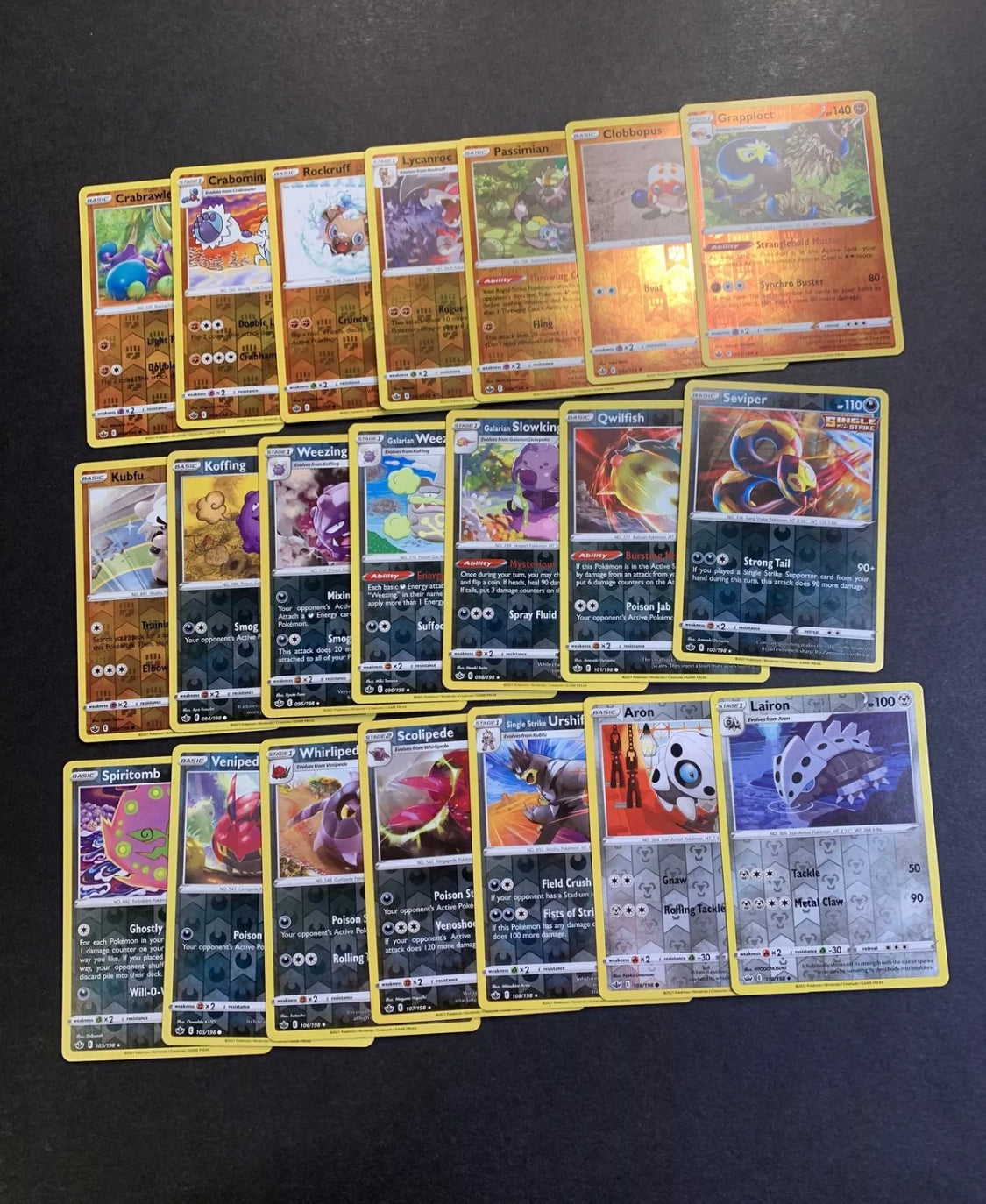 Pokemon Chilling Reign Complete Reverse Holo Set - 136 Cards + 9 Ultra JAB Games13 Pokemon Chilling Reign Complete Reverse Holo Set - 136 Cards + 9 Ultra JAB Games13