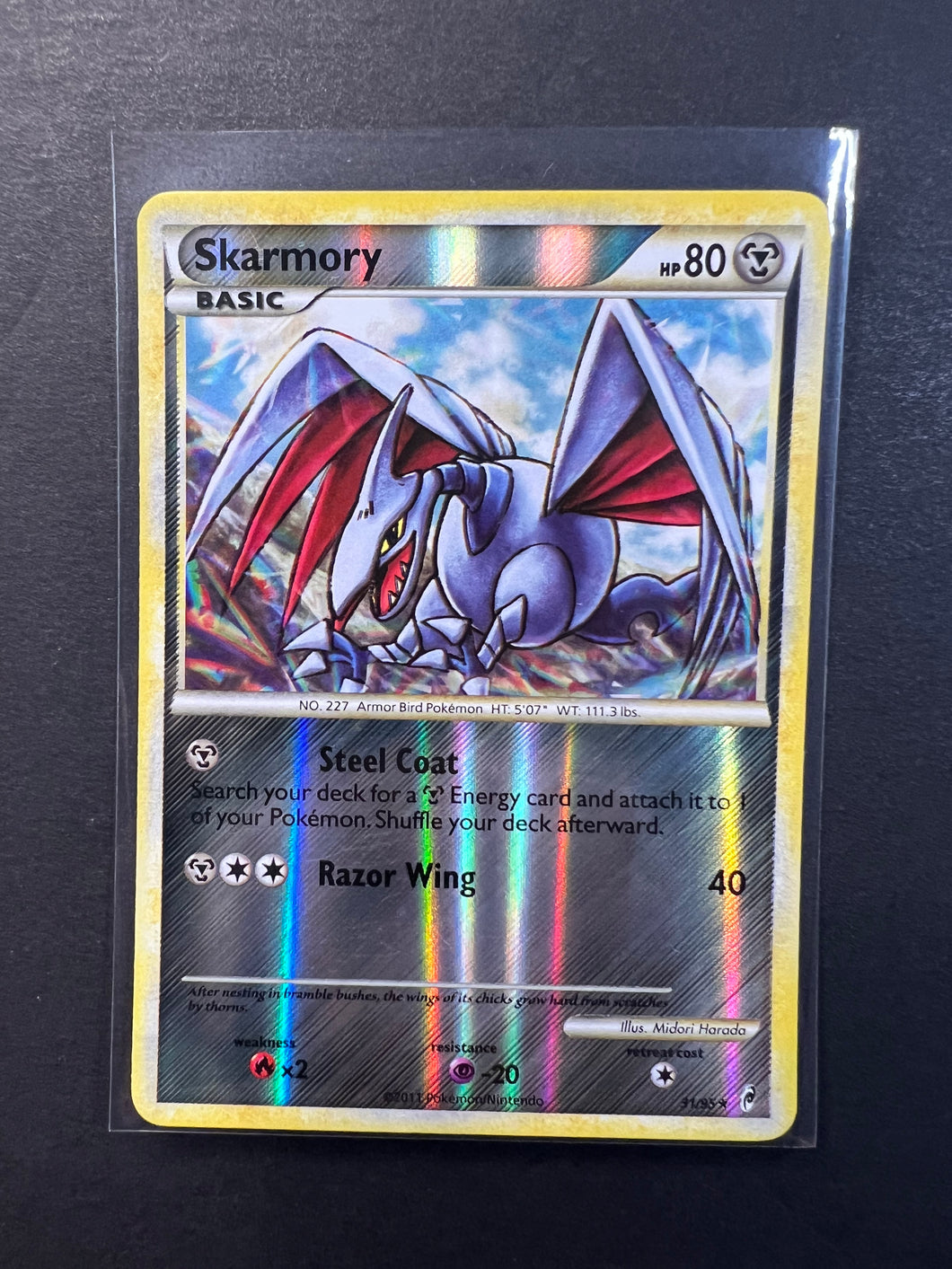 Skarmory - 31/95 Reverse Holo Rare - Call Of Legends