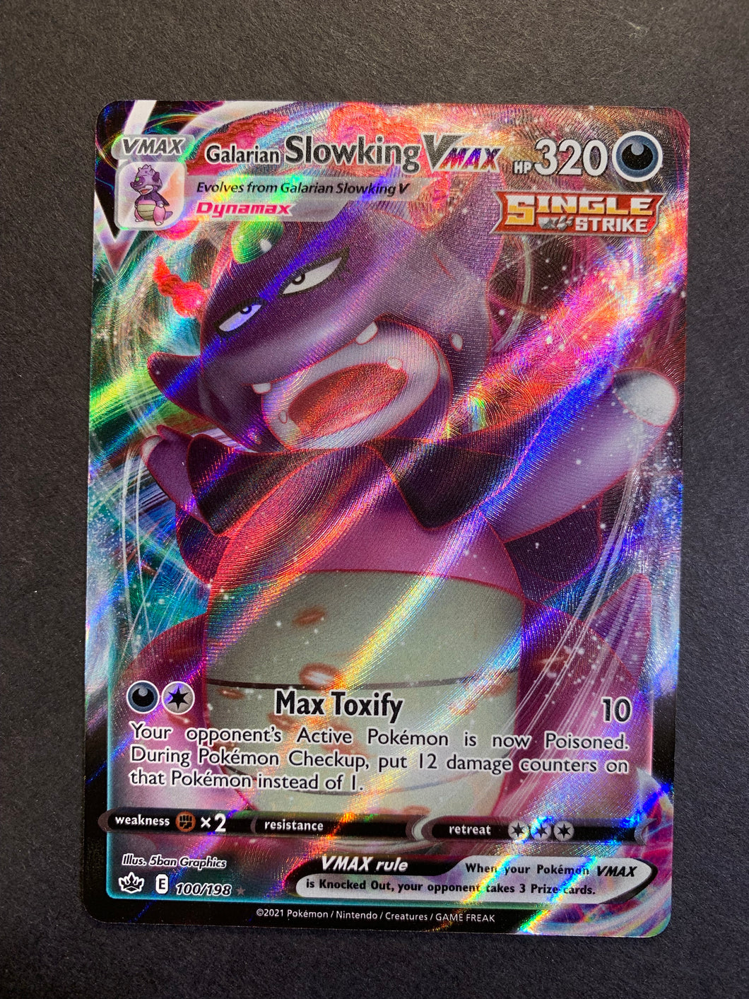 Pokemon TCG Chilling Reign 100/198 Galarian Slowking VMAX Card Pokemon TCG Chilling Reign 100/198 Galarian Slowking VMAX Card