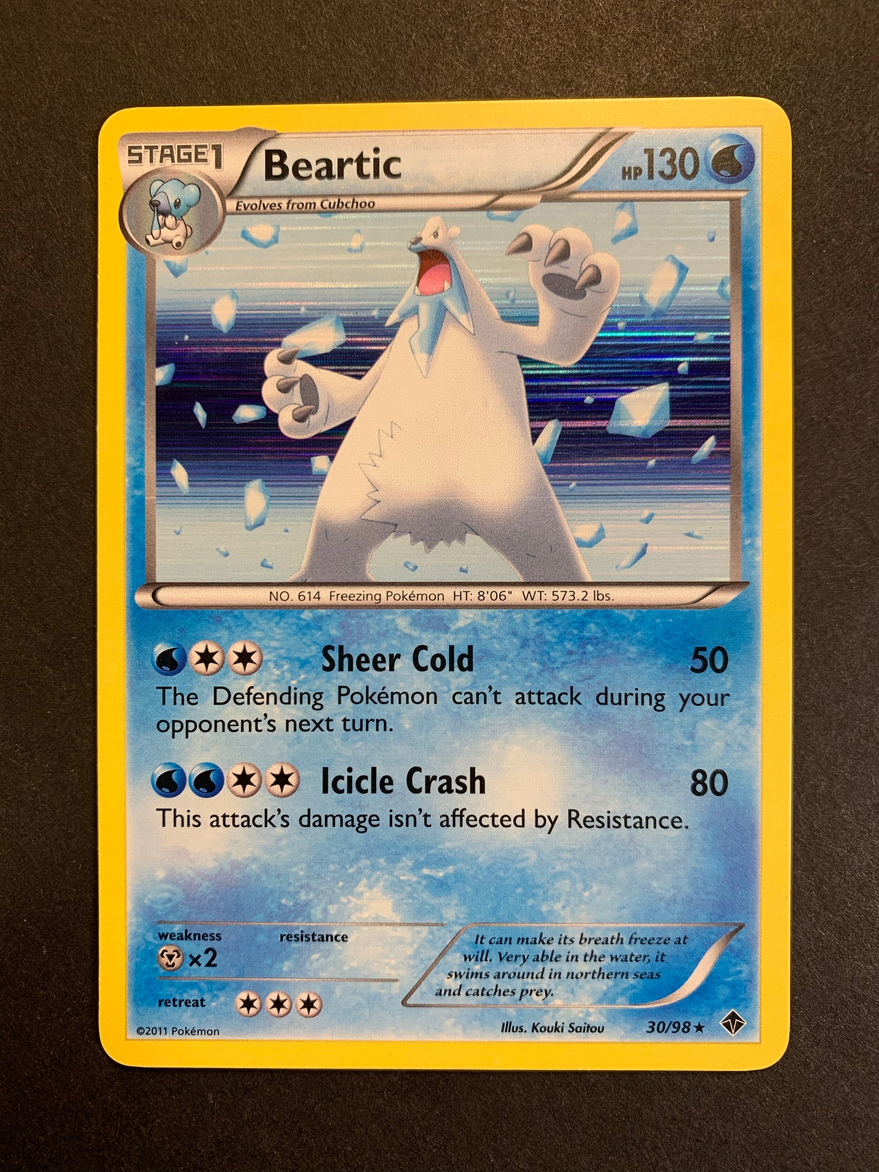 Beartic : B&W - EMERGING POWERS 30/98 - Pokemon Single Card Beartic : B&W - EMERGING POWERS 30/98 - Pokemon Single Card