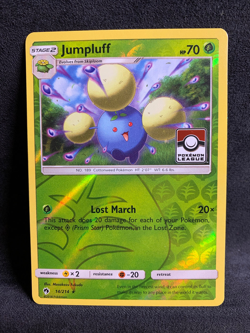 Jumpluff - 14/214 Reverse Holo Rare League Promo