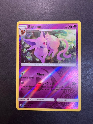 Espeon - 89/214 Reverse Holo Rare - Lost Thunder