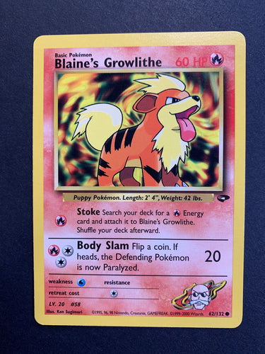 Blaine’s Growlithe - 62/132 Vintage Gym Challenge