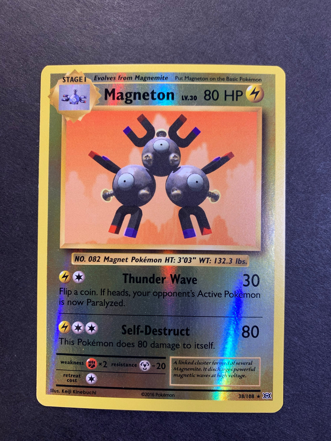Magneton - 38/108 Reverse Holo Rare - XY Evolutions