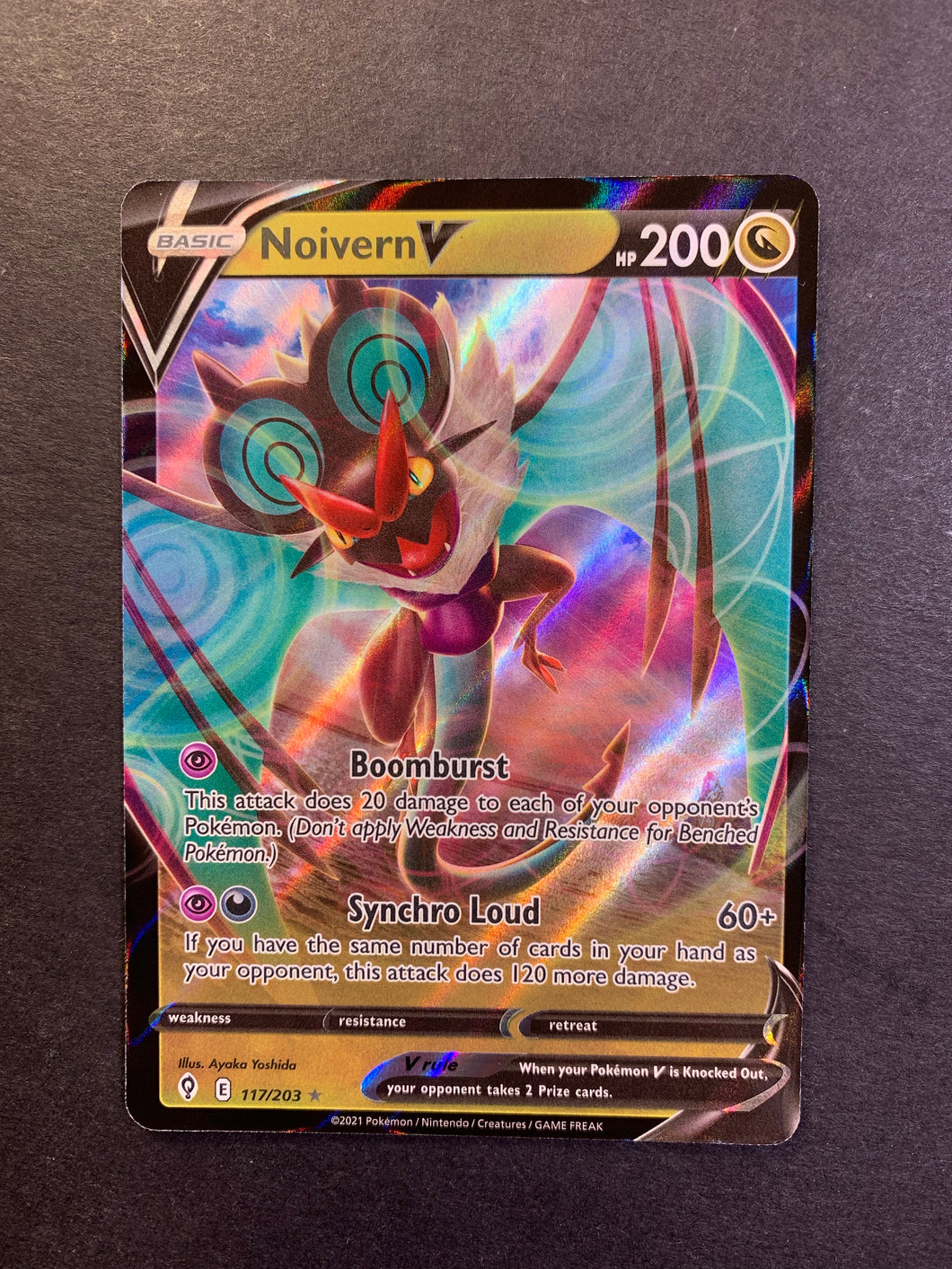 noivern v pokemon card value 117/203 Ultra Rare Holo Evolving Encased in a durable acrylic holder to highlight the vibrant artwork of this fan Noivern V #117 Prices |