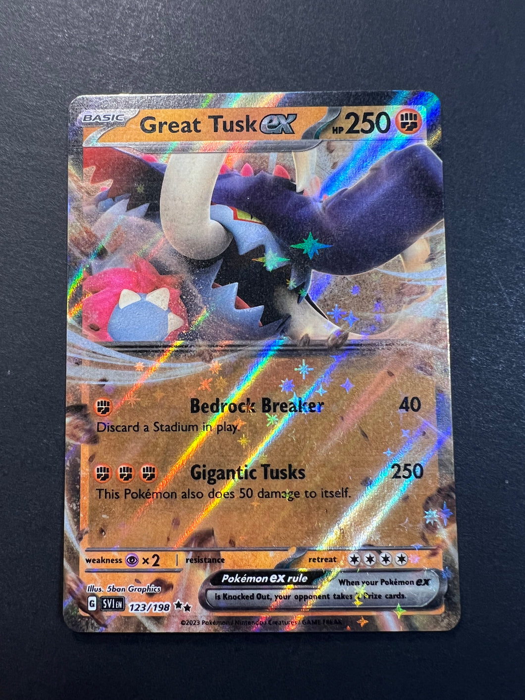 Great Tusks ex - 123/198 Ultra Rare - Scarlet & Violet