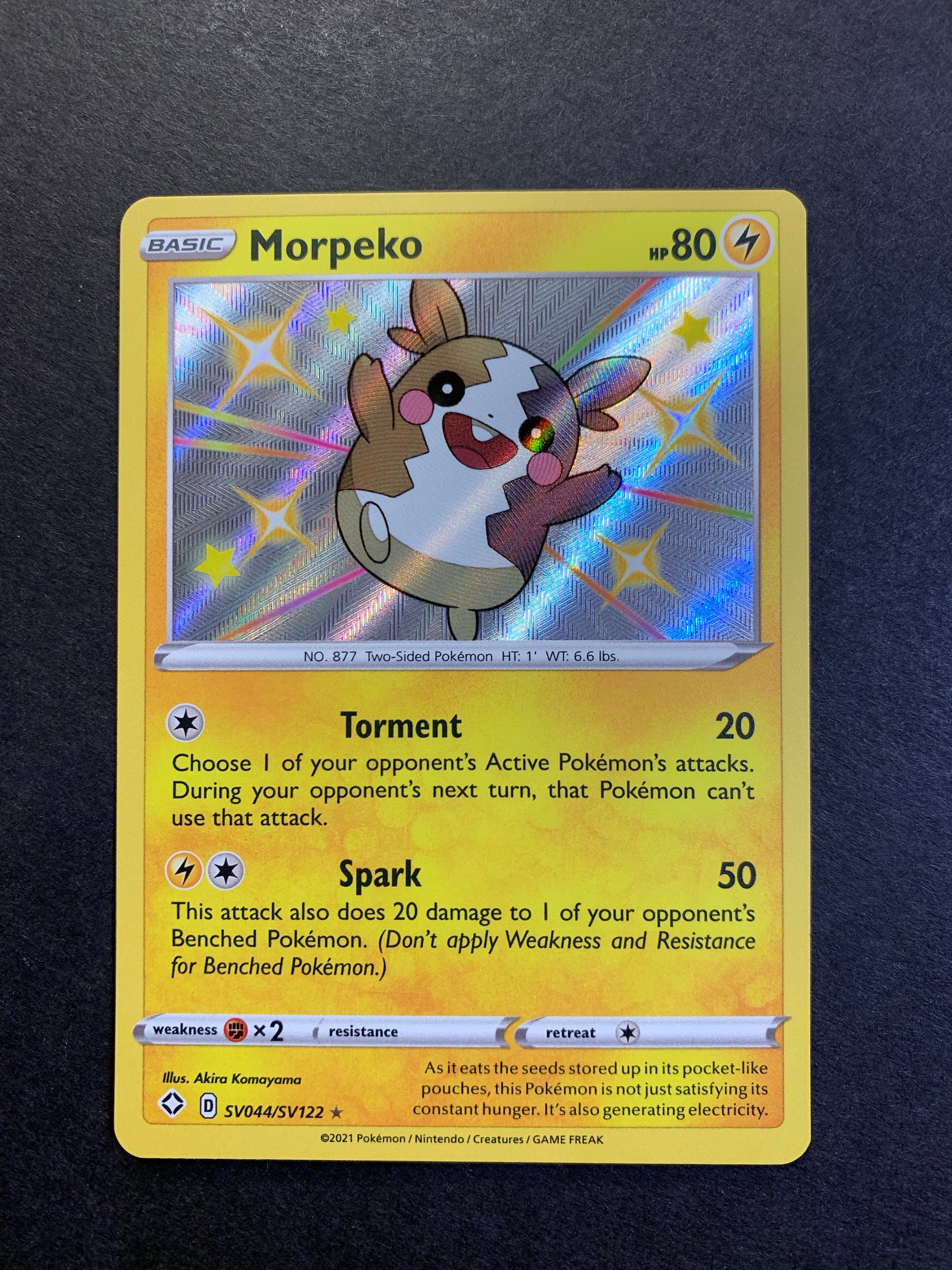 pokemon tv animation edition cards value Morpeko - SV044/SV122 Shiny Holo Rare