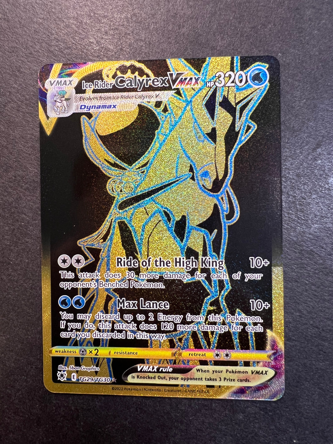 Ice Rider Calyrex VMax - TG29/TG30 Gold Full Art Ultra Rare - Astral R ...