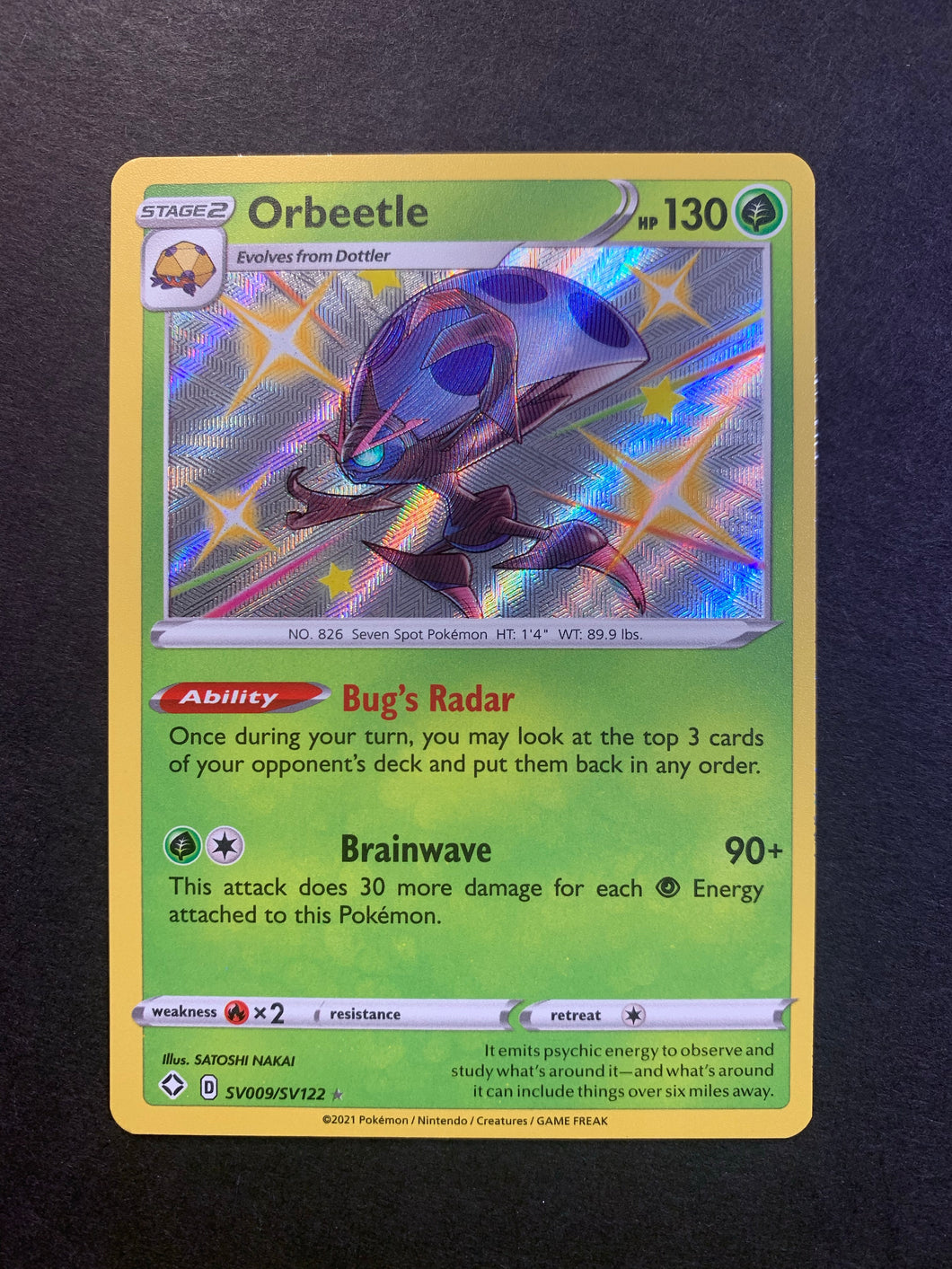 Orbeetle - SV009/SV122 Shiny Holo Rare - Shining Fates