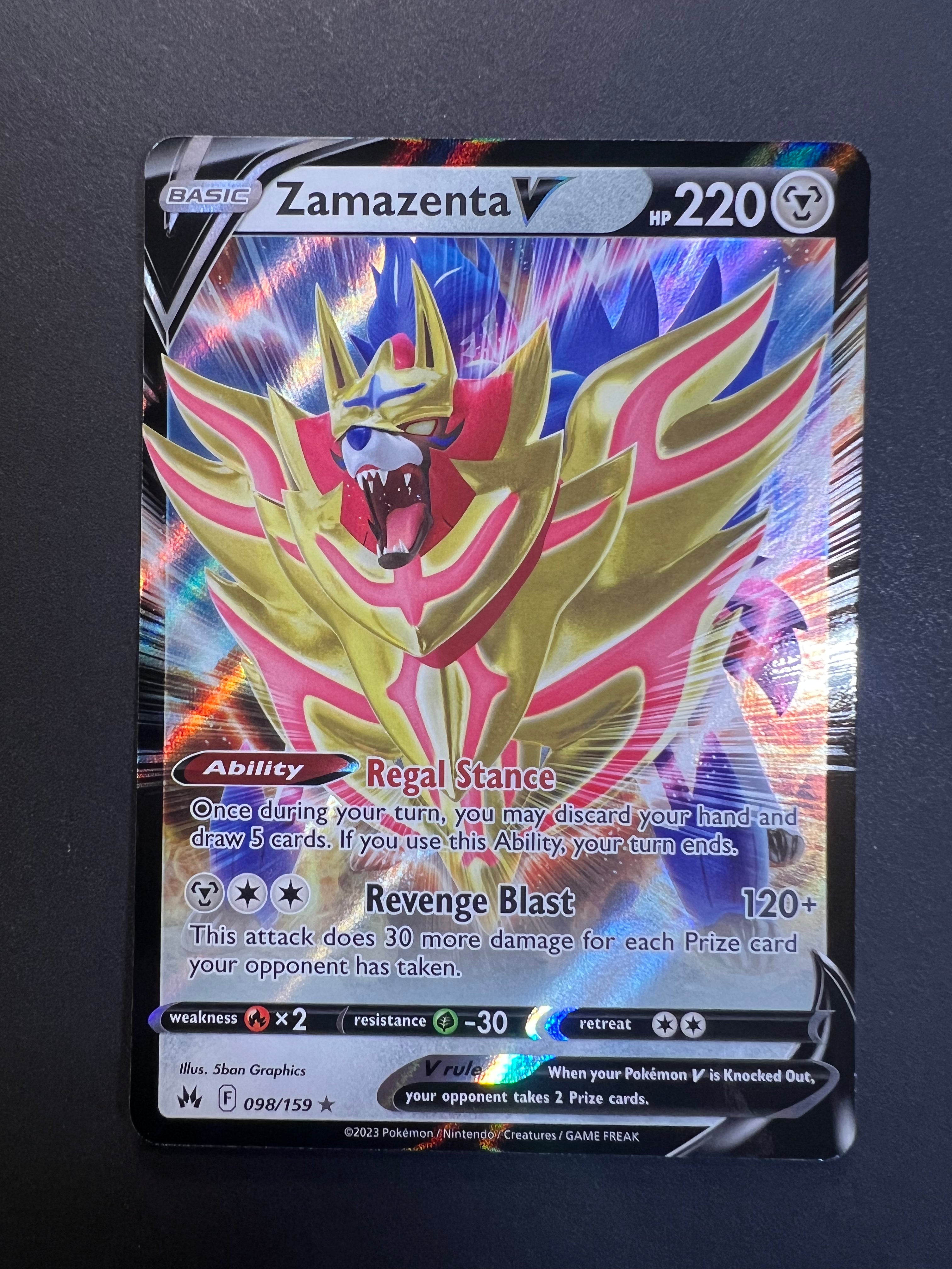 Zamazenta V - 098/159 Ultra Rare - Crown Zenith – JAB Games13
