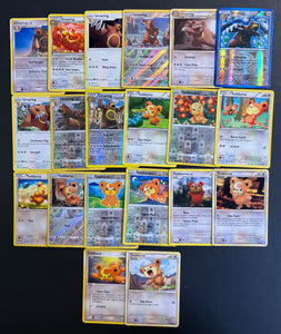 Pokemon Teddiursa and Ursaring Card Lot - 20 Cards - Reverse Holo Rare and Vintage Collection!