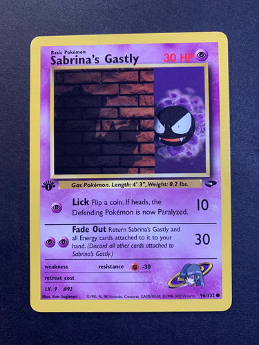 Sabrina’s Gastly 1st Edition - 96/132 Gym Challenge