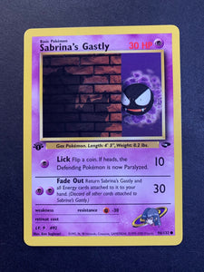 Sabrina’s Gastly 1st Edition - 96/132 Gym Challenge