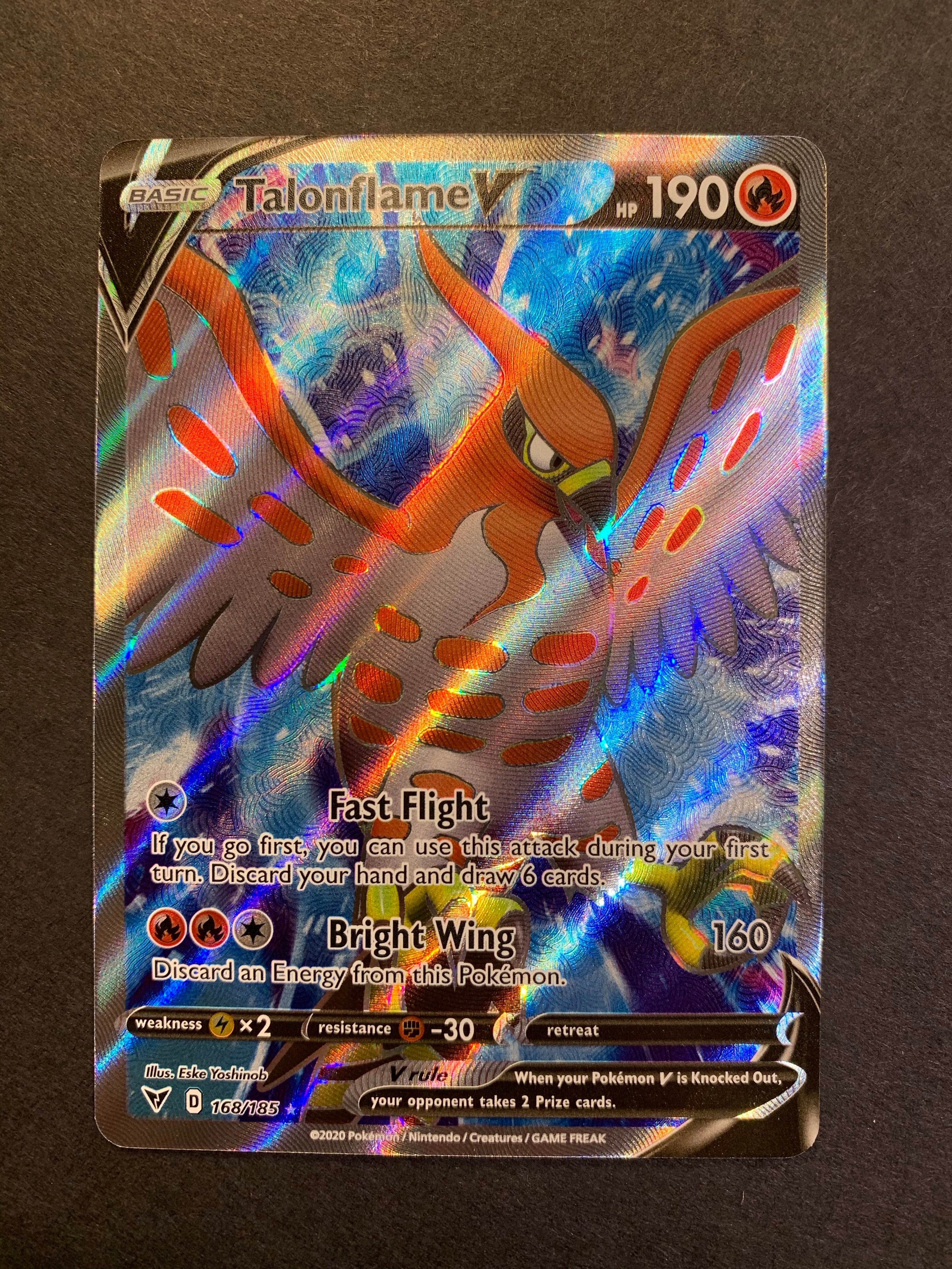 Talonflame V - 168/185 Full Art Ultra Rare - Vivid Voltage JAB Games13 Talonflame V - 168/185 Full Art Ultra Rare - Vivid Voltage JAB Games13