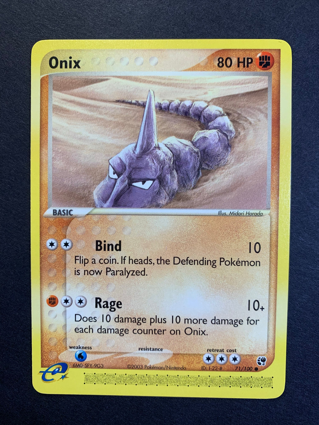 onix pokemon card holographic Onix