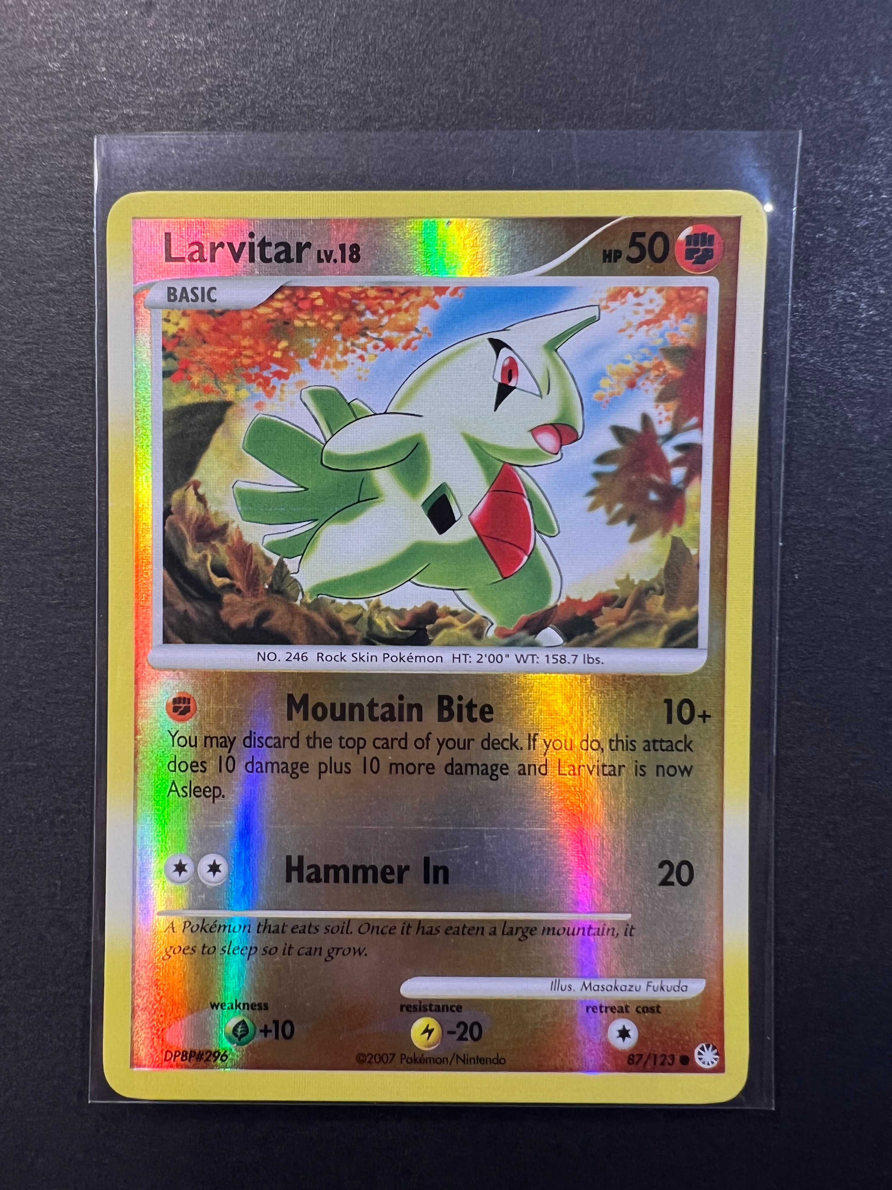 Larvitar - 87/123 Reverse Holo - Mysterious Treasures JAB Games13 Larvitar - 87/123 Reverse Holo - Mysterious Treasures JAB Games13