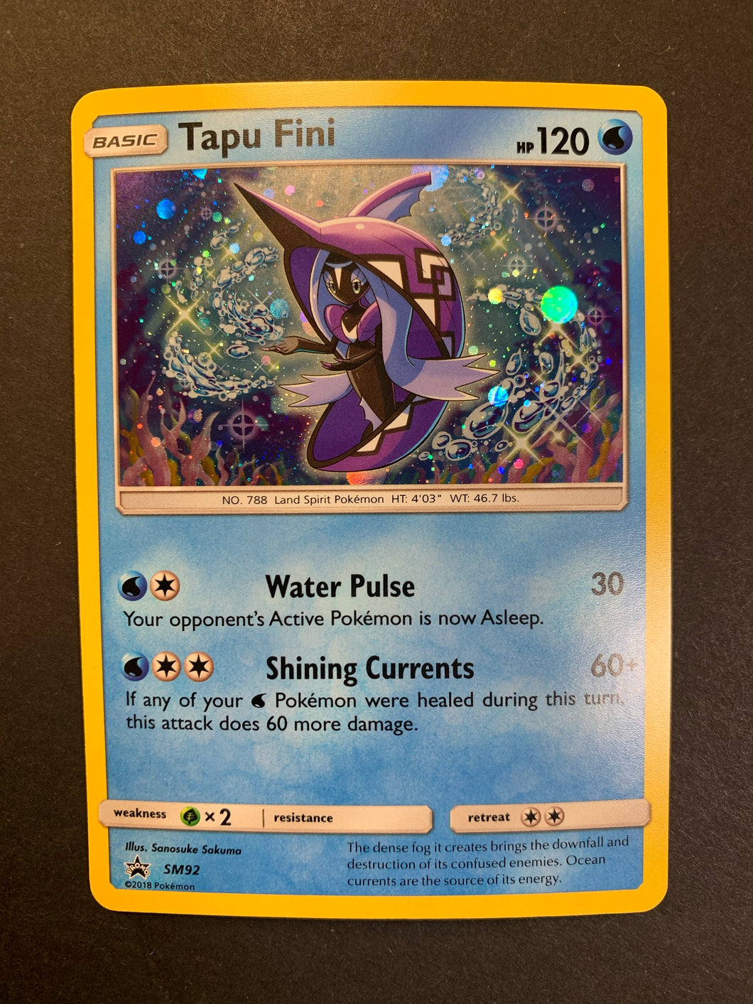 Tapu Fini - SM92 Holo Rare Promo Tapu Fini - SM92 Holo Rare Promo