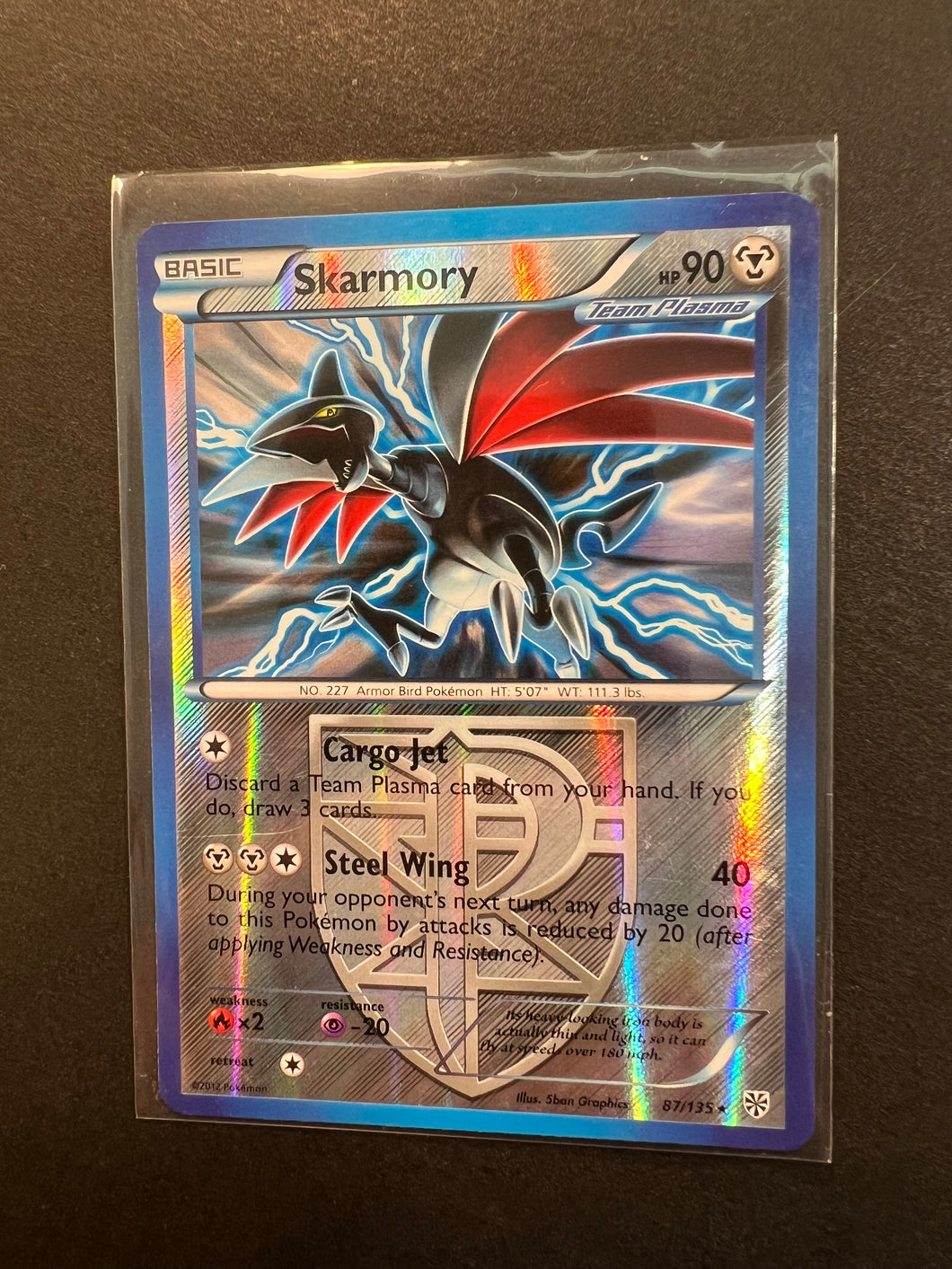 Skarmory - 87/135 Reverse Holo Rare - Plasma Storm JAB Games13 Skarmory - 87/135 Reverse Holo Rare - Plasma Storm JAB Games13