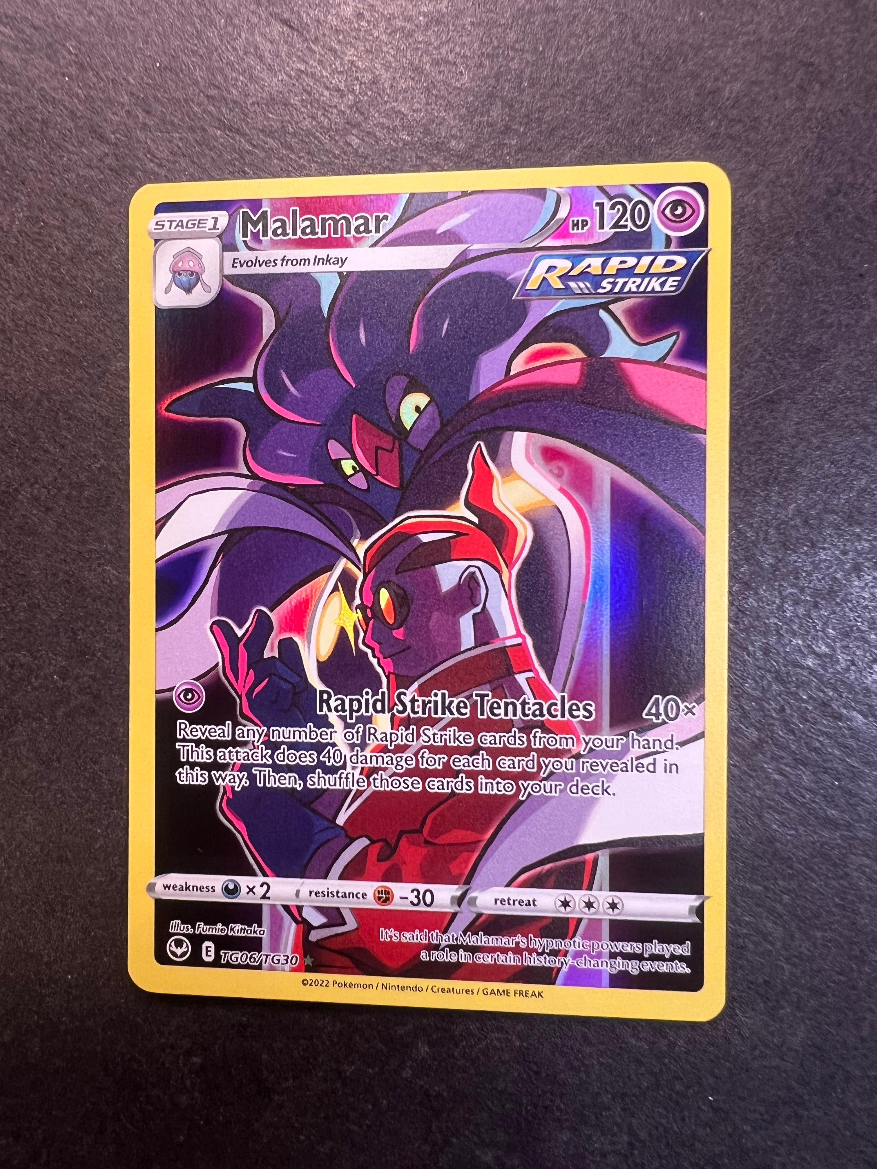 POKEMON TCG - Malamar TG06/TG30 SWSH12 Silver Tempest Trainer Gallery - Ultra Rare POKEMON TCG - Malamar TG06/TG30 SWSH12 Silver Tempest Trainer Gallery - Ultra Rare