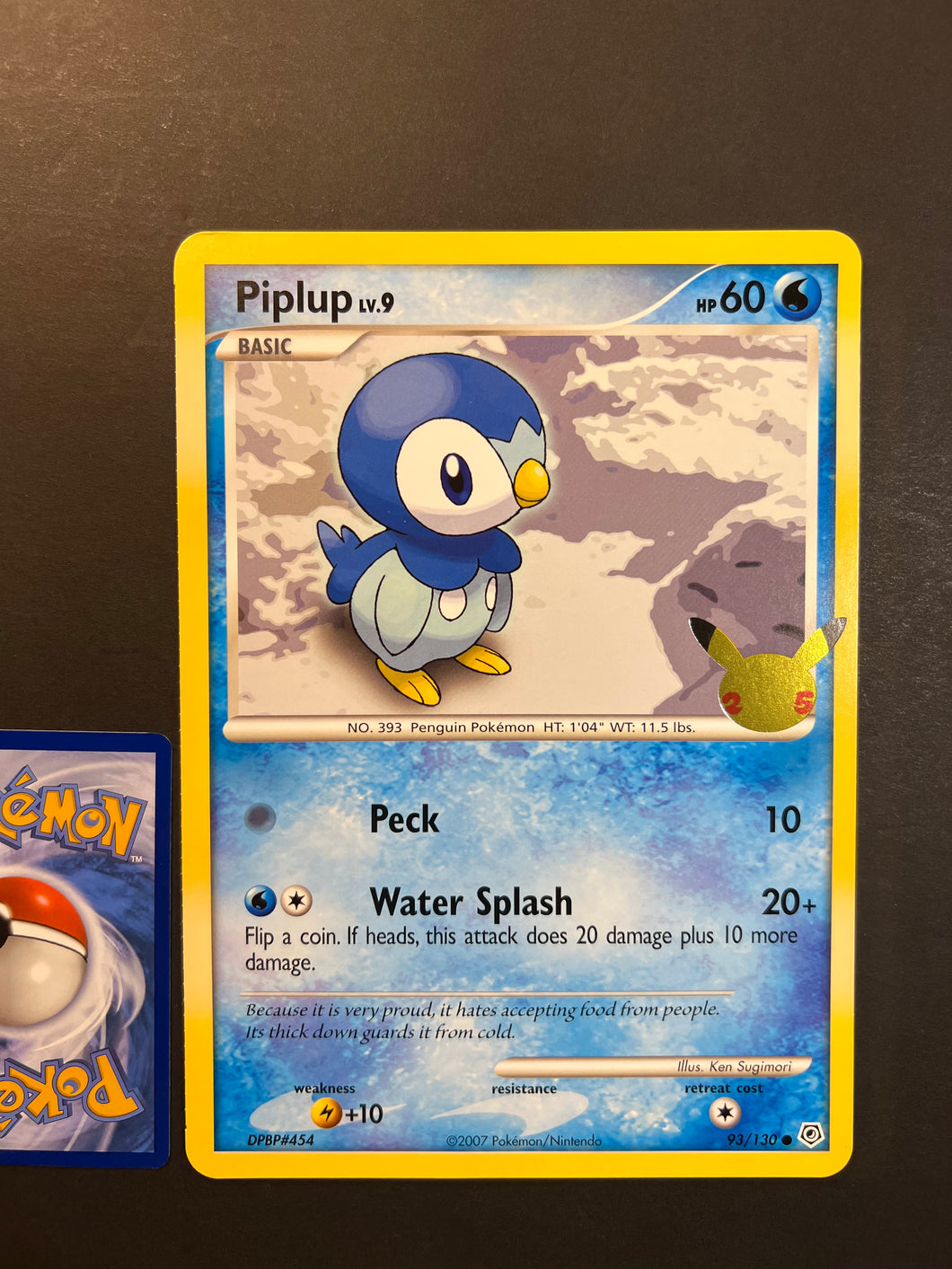 Pokemon Jumbo Piplup Card - 93/130 - 25th Anniversary Promo Set! JAB Games13 Pokemon Jumbo Piplup Card - 93/130 - 25th Anniversary Promo Set! JAB Games13