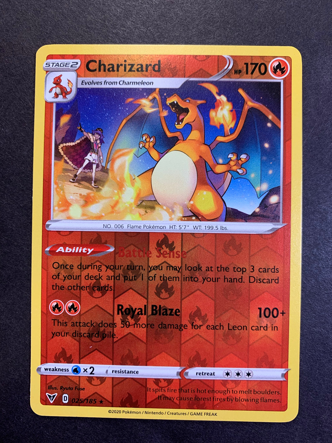 Charizard - 025/185 Reverse Holo Rare - Vivid Voltage Charizard - 025/185 Reverse Holo Rare - Vivid Voltage