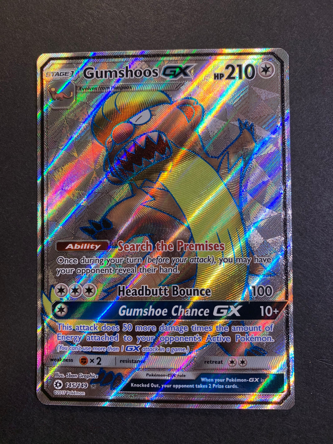 Gumshoos GX - 145/149 Full Art Ultra Rare