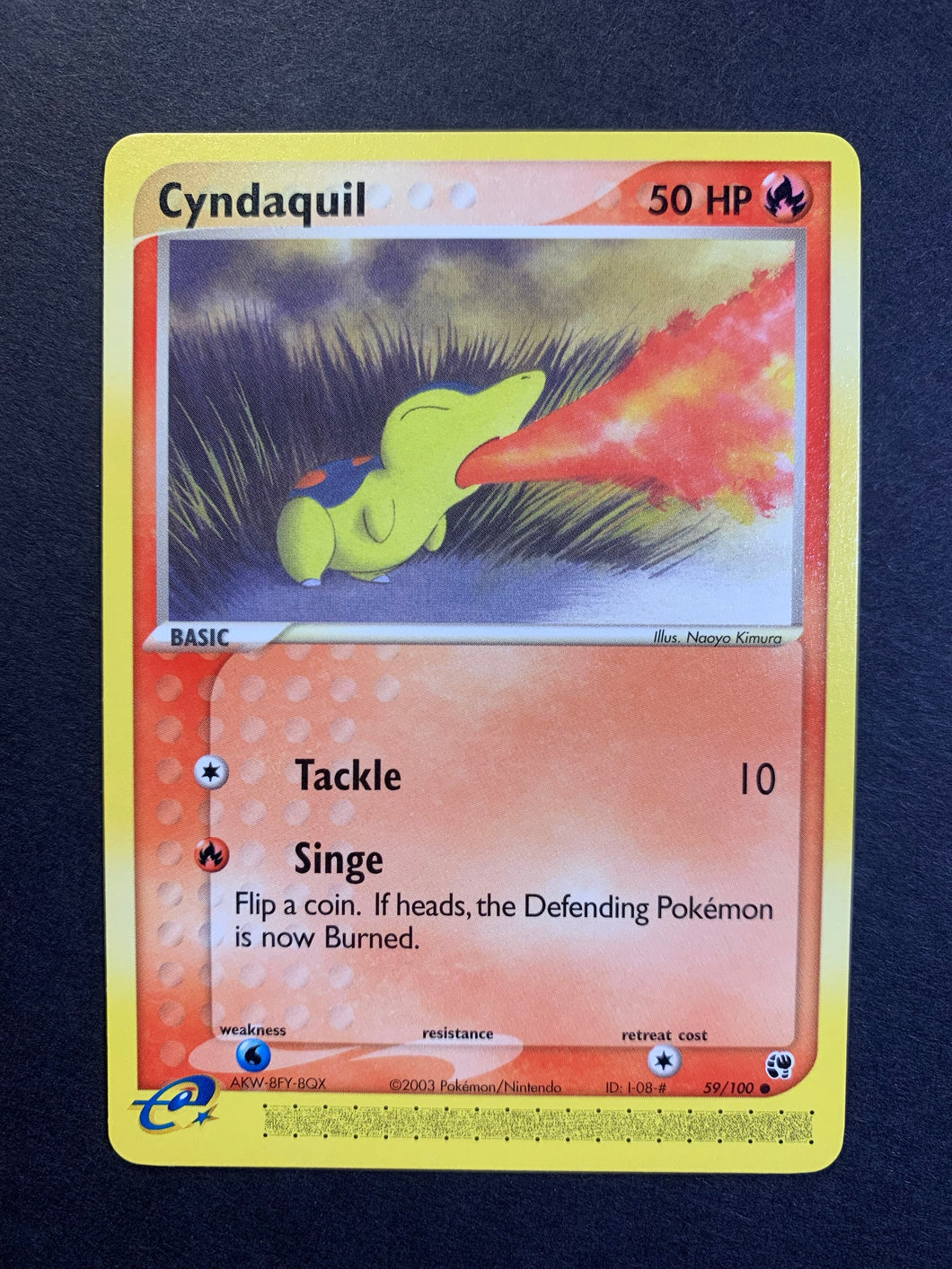 Cyndaquil - 59/100 non-Holo Common - ex Sandstorm JAB Games13 Cyndaquil - 59/100 non-Holo Common - ex Sandstorm JAB Games13