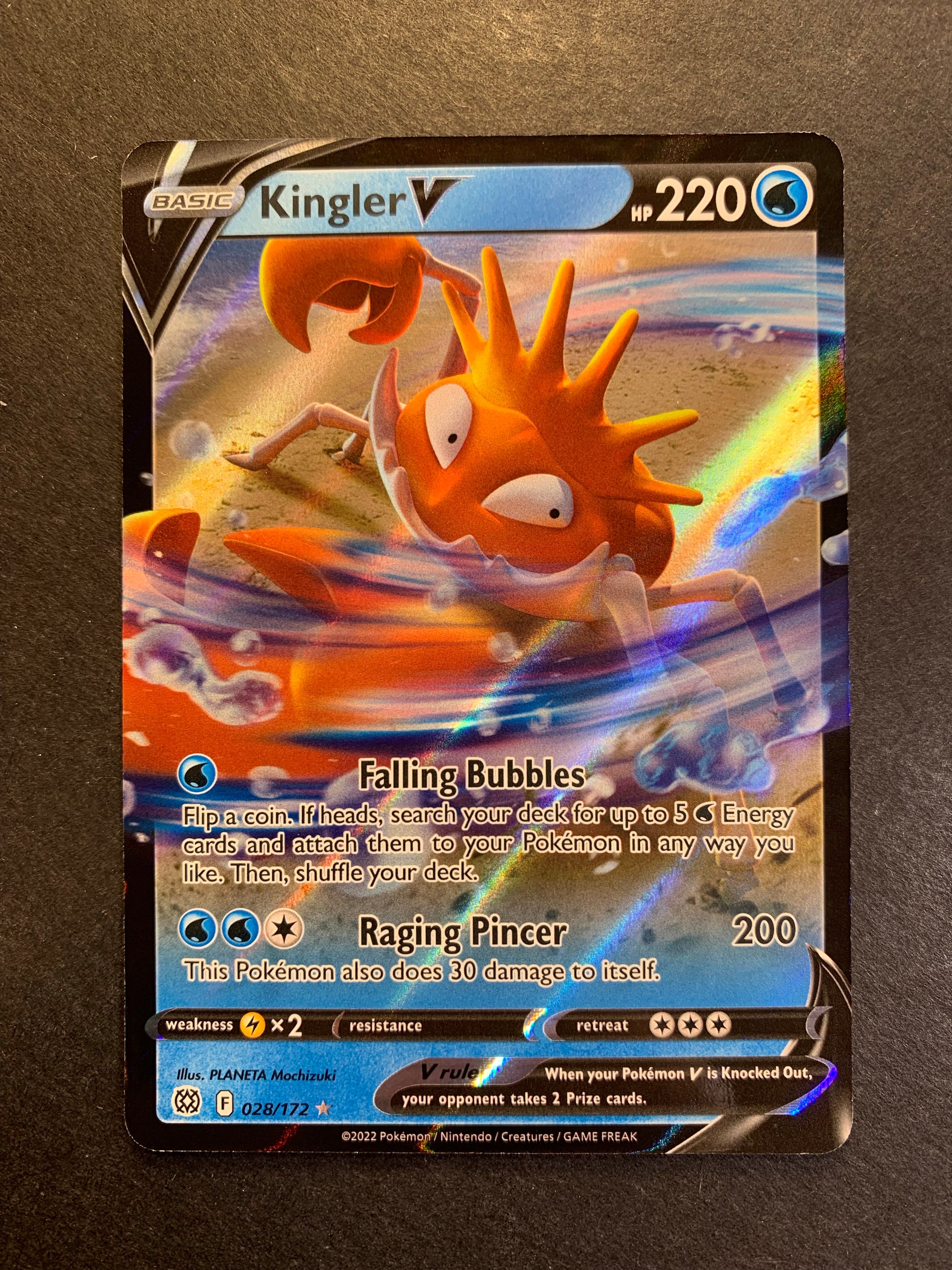 Kingler V - 028/172 Ultra Rare - Brilliant Stars JAB Games13 Kingler V - 028/172 Ultra Rare - Brilliant Stars JAB Games13