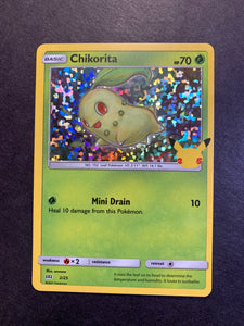 Chikorita - 2/25 Holo Rare - 2021 Pokemon McDonald's Anniversary Promo JAB Games13 Chikorita - 2/25 Holo Rare - 2021 Pokemon McDonald's Anniversary Promo JAB Games13
