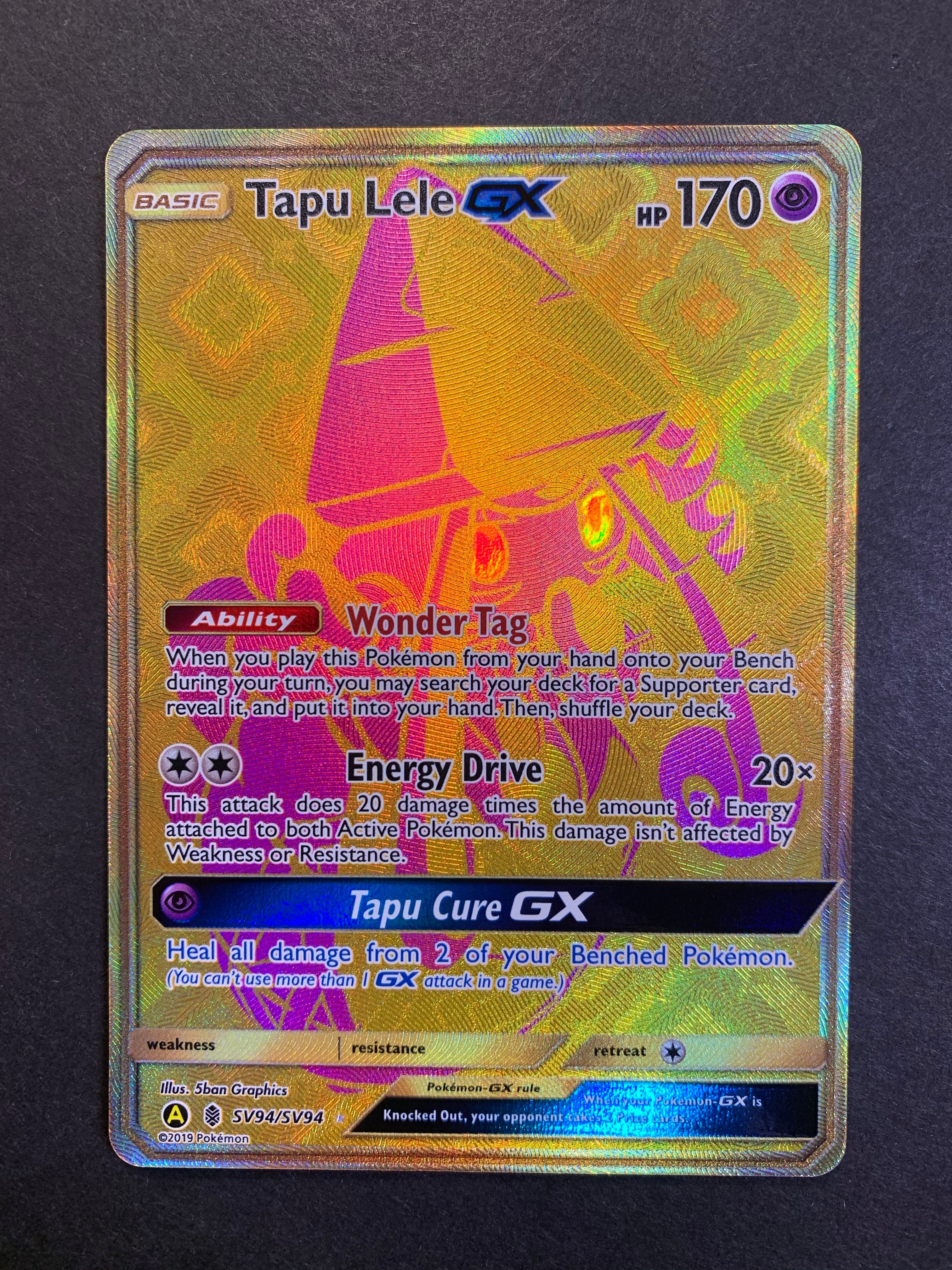 Tapu Lele GX - SV94/SV94 Gold Full Art Ultra Rare - Hidden Fates JAB Games13 Tapu Lele GX - SV94/SV94 Gold Full Art Ultra Rare - Hidden Fates JAB Games13