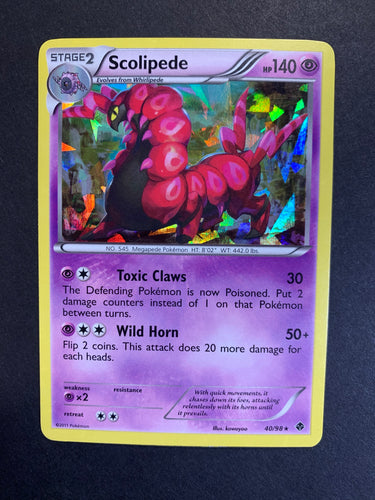 Scolipede - 40/98 “Shattered Ice” Holo Rare Promo