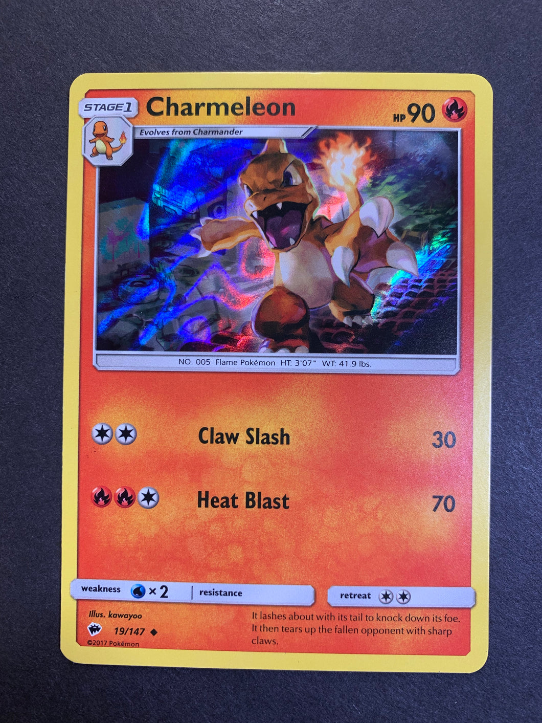 Pokemon Sun & Moon Burning Shadows Promo Holo Charmeleon #19 Pokemon Sun & Moon Burning Shadows Promo Holo Charmeleon #19