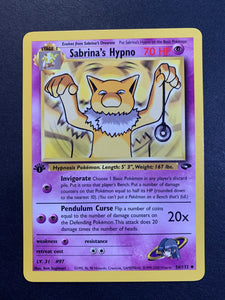 1999 hypno pokemon card Sabrina's Hypno 1st Edition
