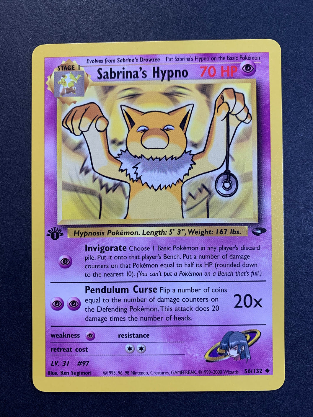 Sabrina’s Hypno 1st Edition - 56/132 Gym Challenge