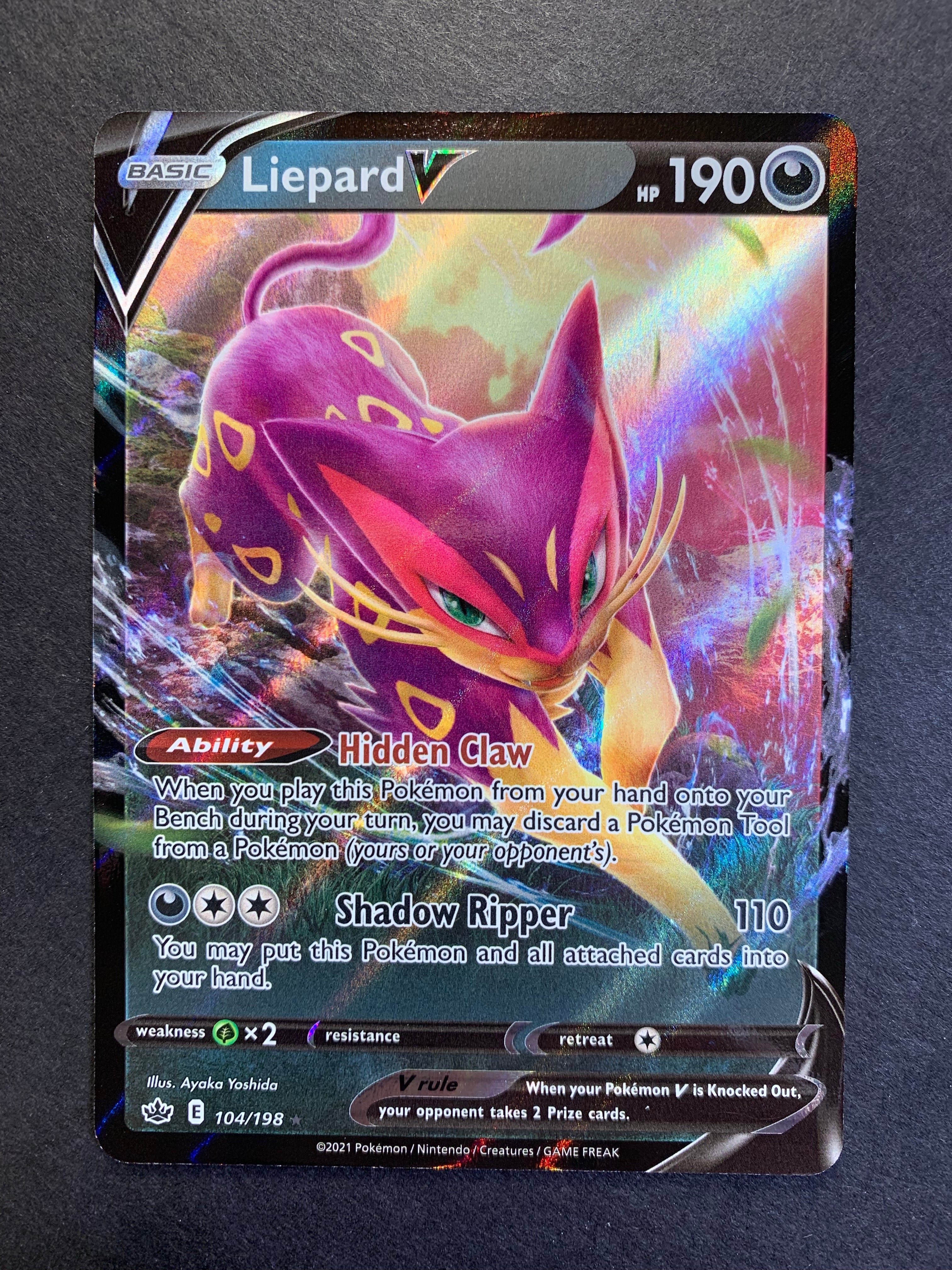 Liepard V - 104/198 Ultra Rare - Chilling Reign JAB Games13 Liepard V - 104/198 Ultra Rare - Chilling Reign JAB Games13