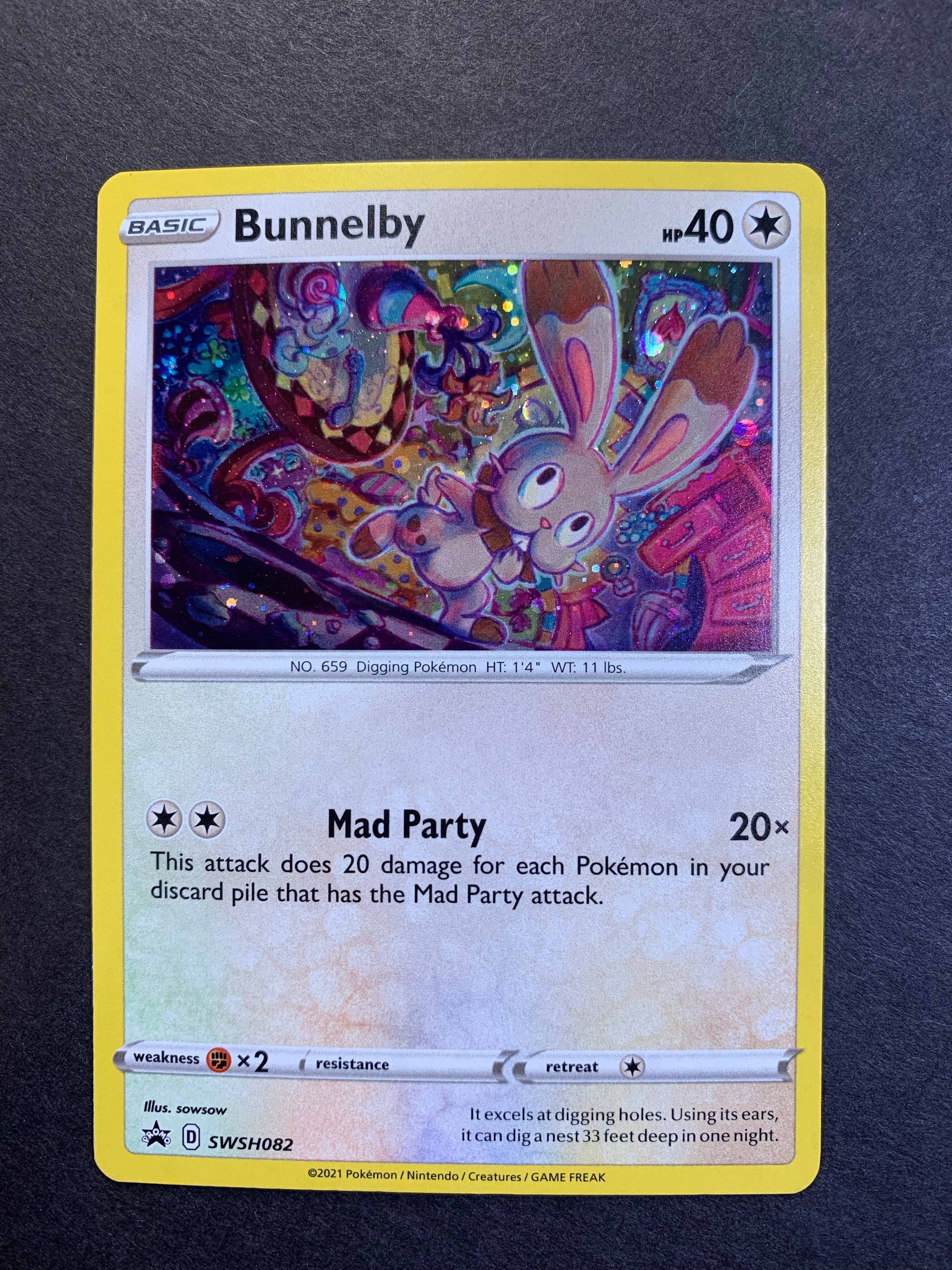 Bunnelby - SWSH082 Holo Rare Promo - Shining Fates JAB Games13 Bunnelby - SWSH082 Holo Rare Promo - Shining Fates JAB Games13