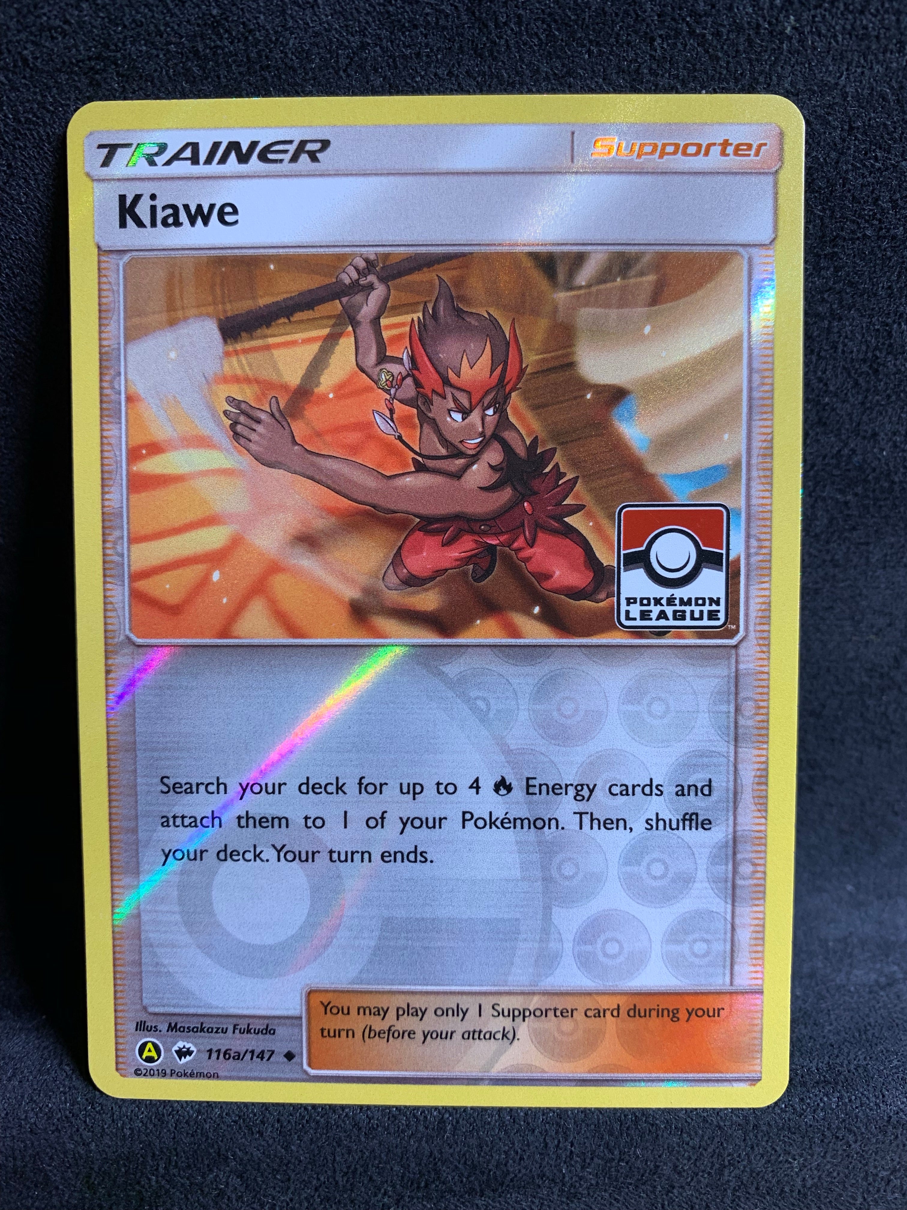 Trading Card Game Pokemon League Promo Holo Rare Kiawe #116a [Reverse Holofoil]
