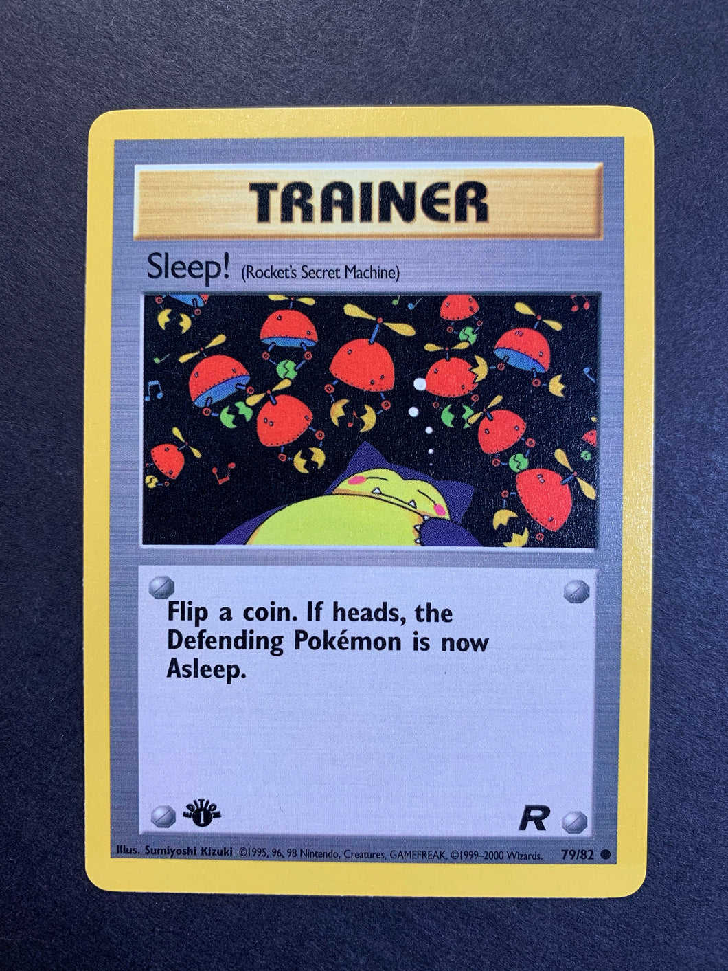 Sleep! 1st Edition - 79/82 Trainer Vintage Team Rocket