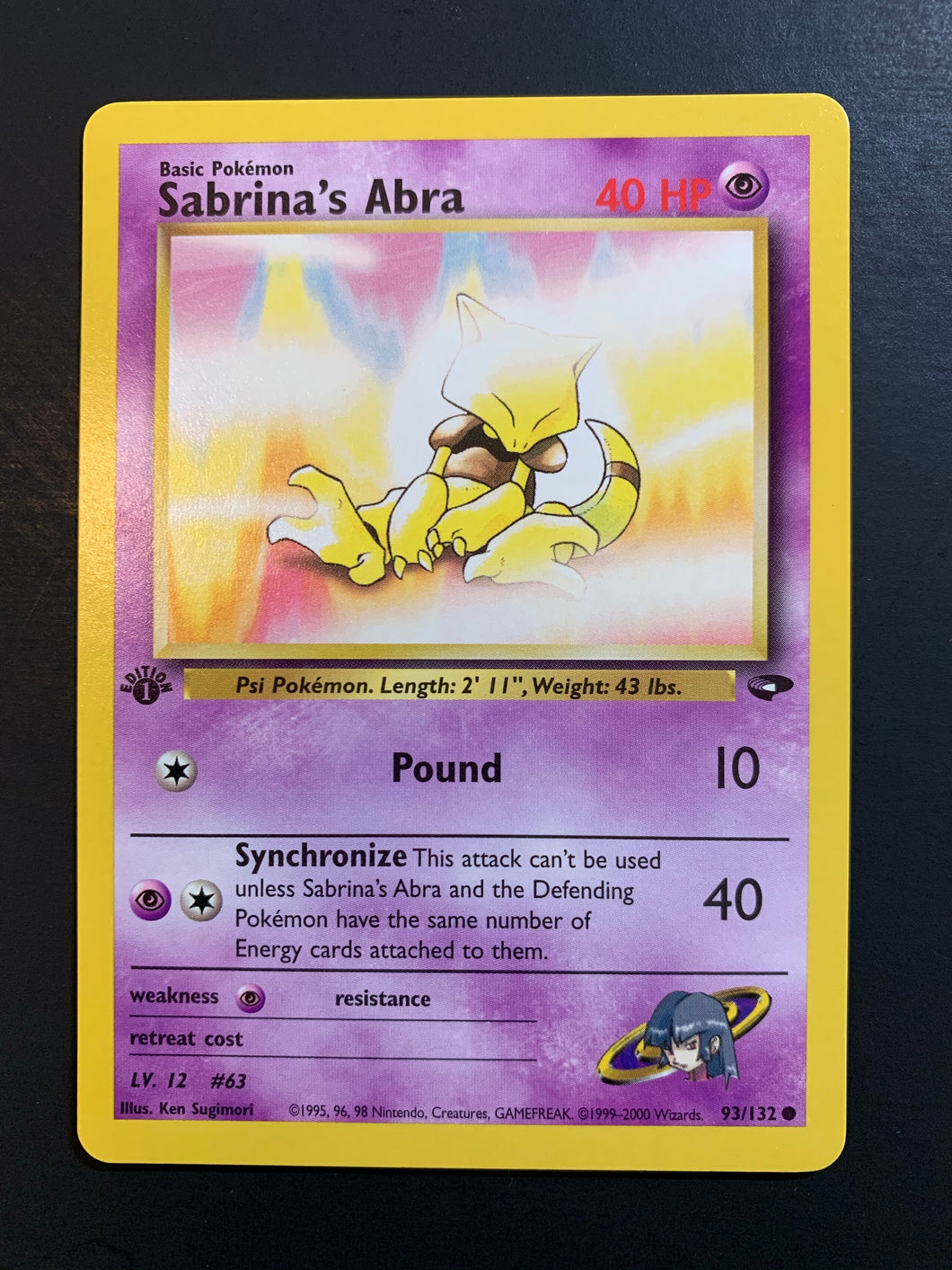 Sabrina’s Abra 1st Edition - 93/132 Gym Challenge