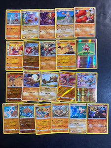 Pokemon Hitmonchan, Hitmonlee & Hitmontop Card Lot - 21 Different Cards - Vintage & Reverse Holo Rare Collection