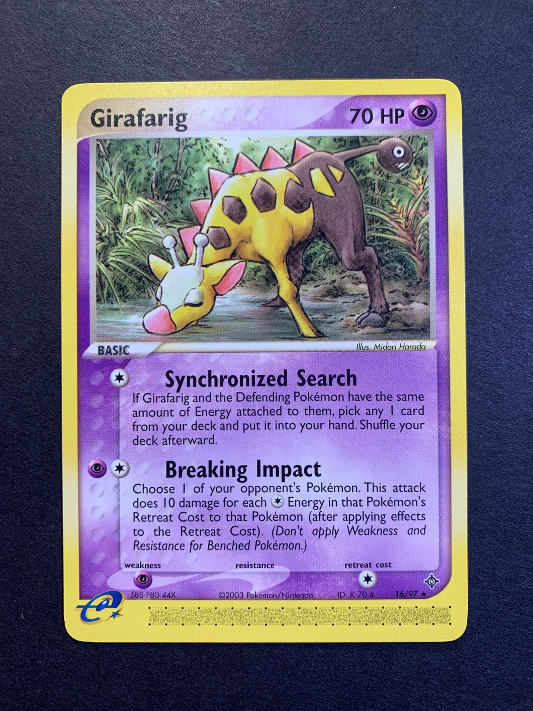 Girafarig - 16/97 Non-Holo Rare - EX Dragon